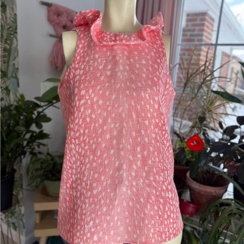 Tuckernuck linen blend halter style sherbet blouse – Small